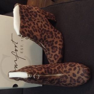 Leopard print boots